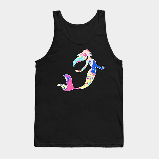 Color abstraction in mermaid silhouette Tank Top by 2dsandy